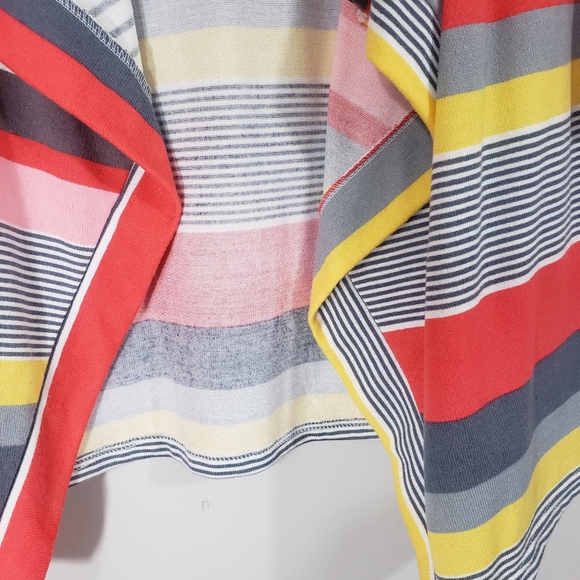 YOBE multi-stripe open front cardigan sweater - Picture 5 of 7